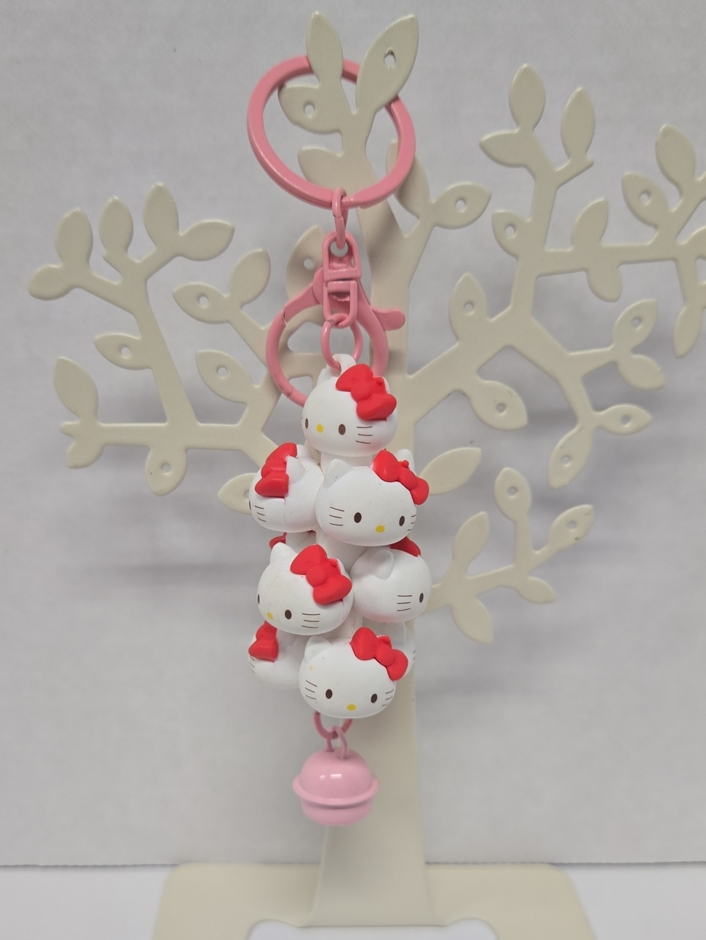 Hello Kitty Style Hello Kitty Heads Keychain/Bag Charm 4.5" NWOT